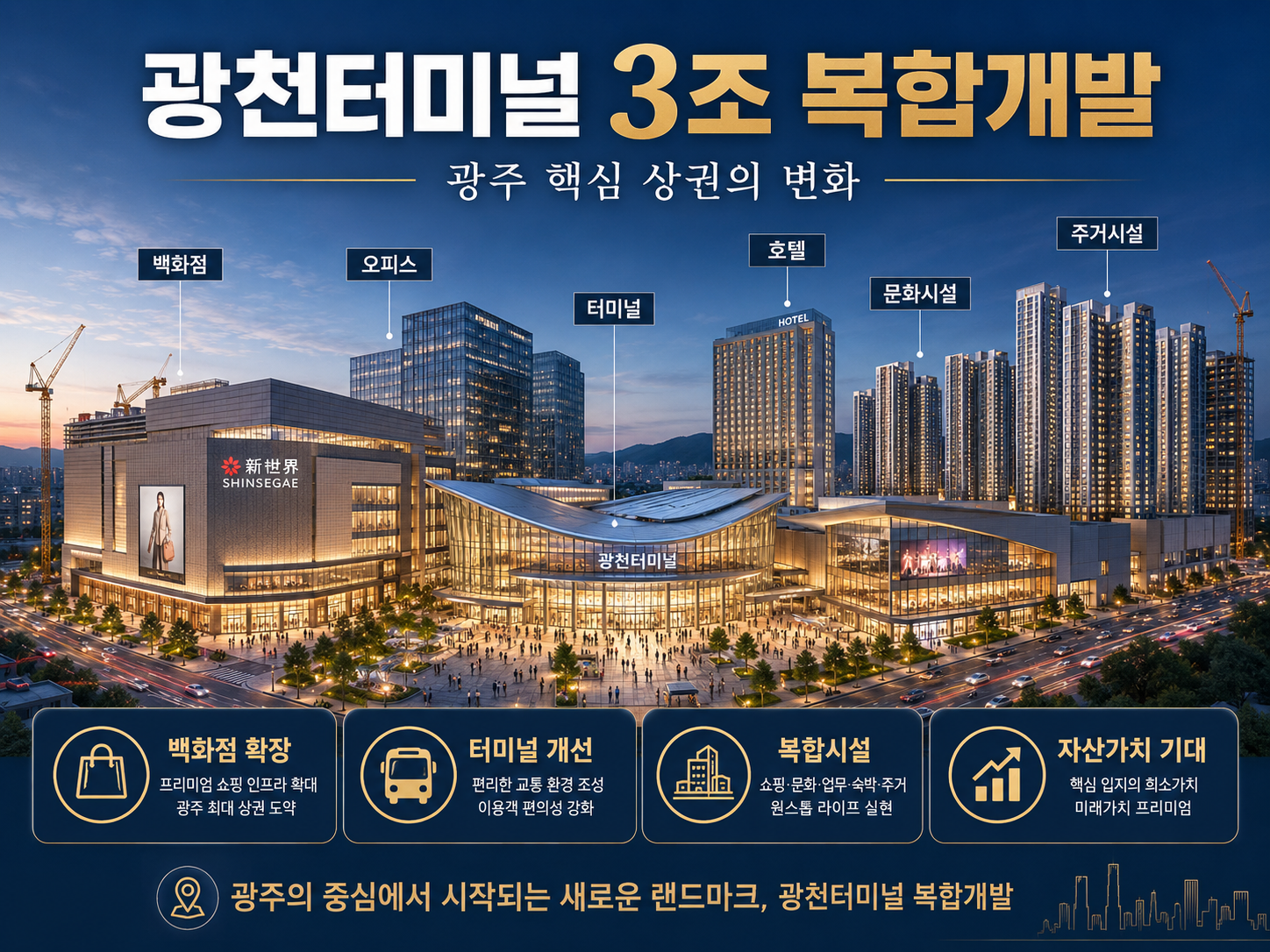 광주신세계 주가 왜 급등했나? 호남 반도체 클러스터·광천터미널 3조 개발·상한가 이유 총정리
