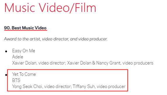 Best Music Video