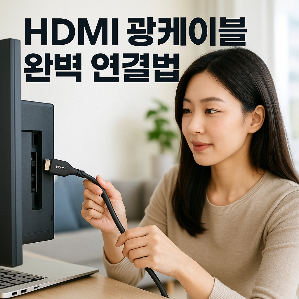 HDMI 광케이블 완벽 연결법