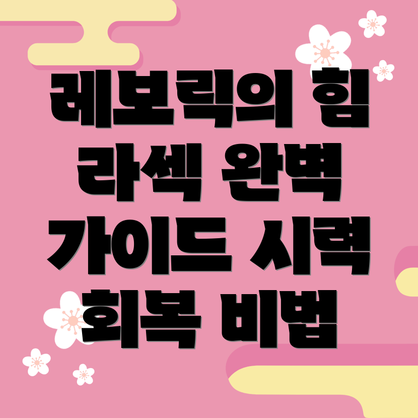 레보릭 라섹 차이점