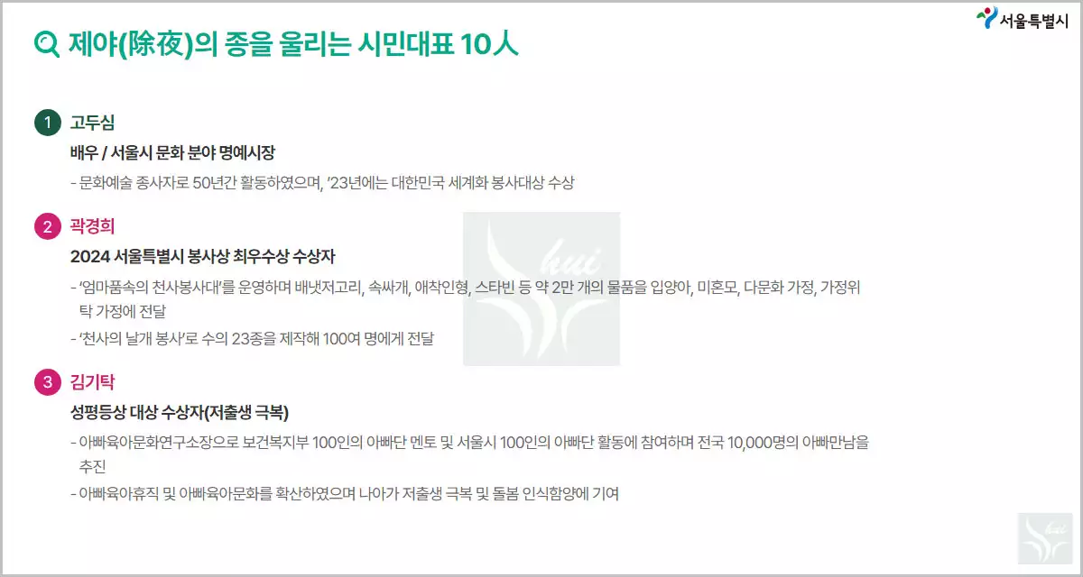 제야의종 타종10인