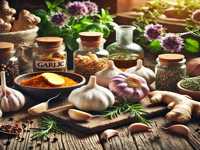 마늘과 각종 허브