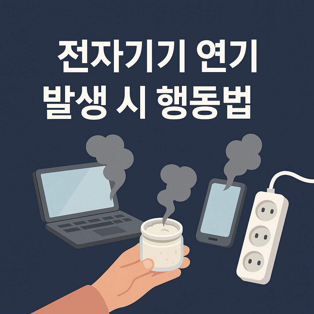전자기기에서 연기 10초 안에 해야 할 행동은 이것✅