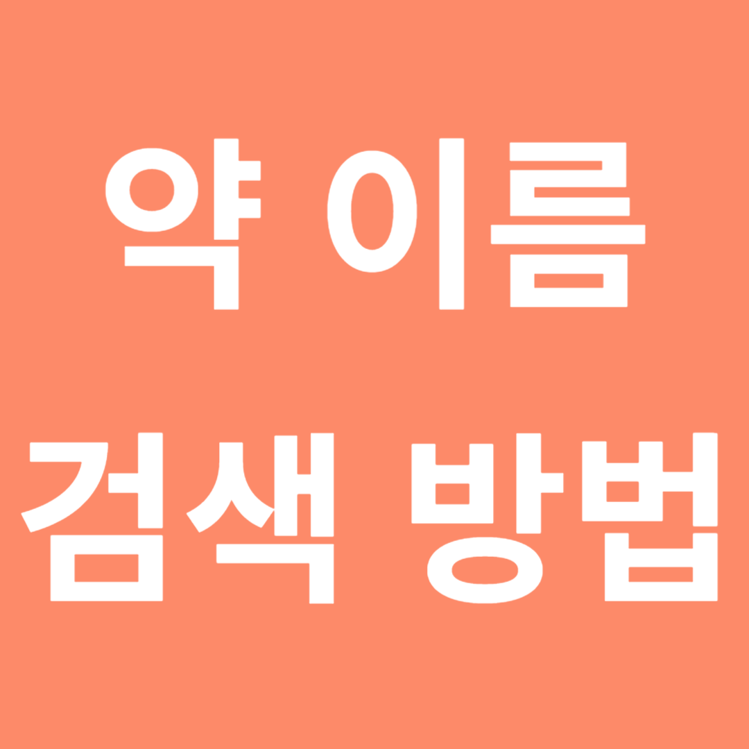 약 이름 검색