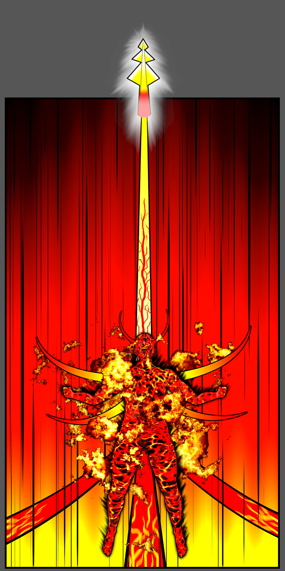 지옥불을 끌어모은 요괴는 더욱더 진화되었다.