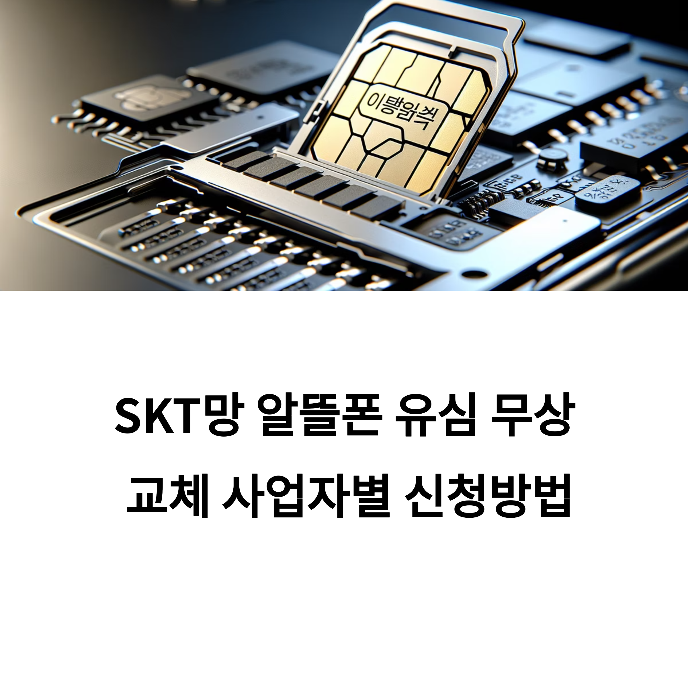 SKT망 알뜰폰 유심