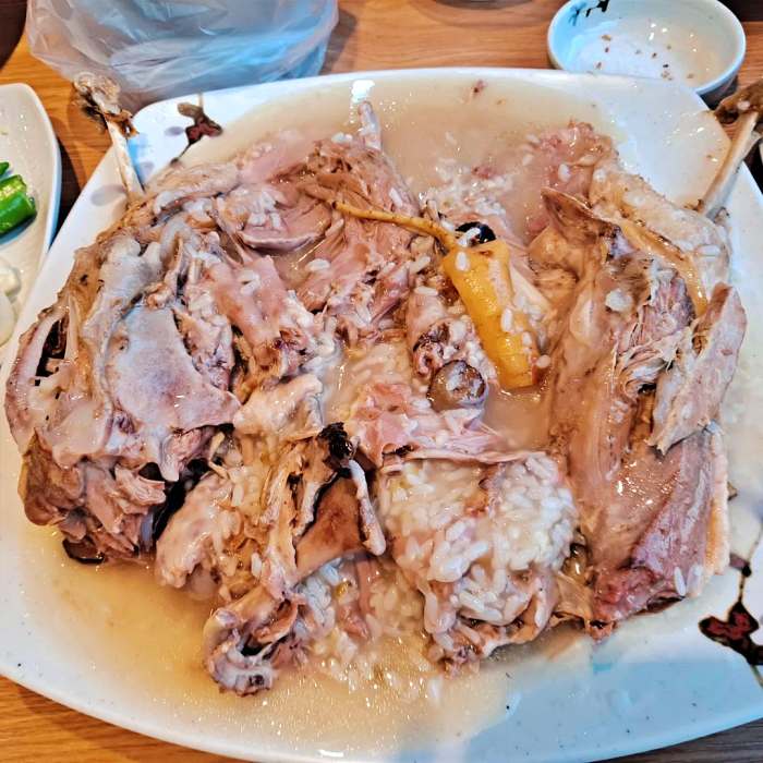 나혼자산다 수지 성복동 팜유즈 회식 찹쌀 누룽지 백숙 맛집