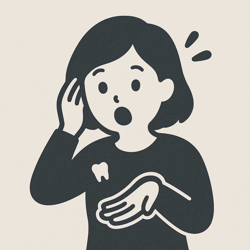 &amp;quot;이가 빠지며 놀라는 표정의 여성의 이미지