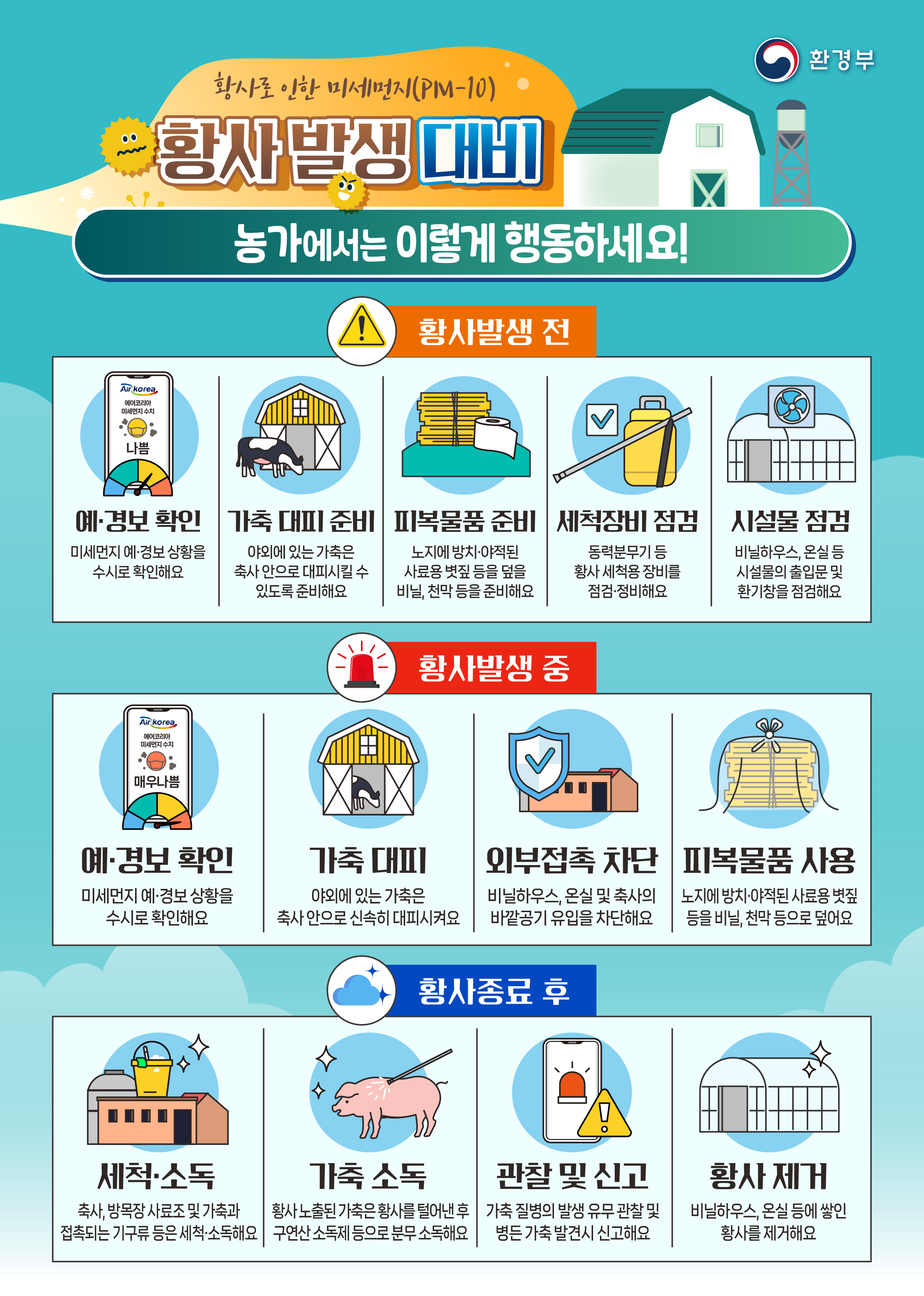 황사 발생 대비 국민행동요령-농가