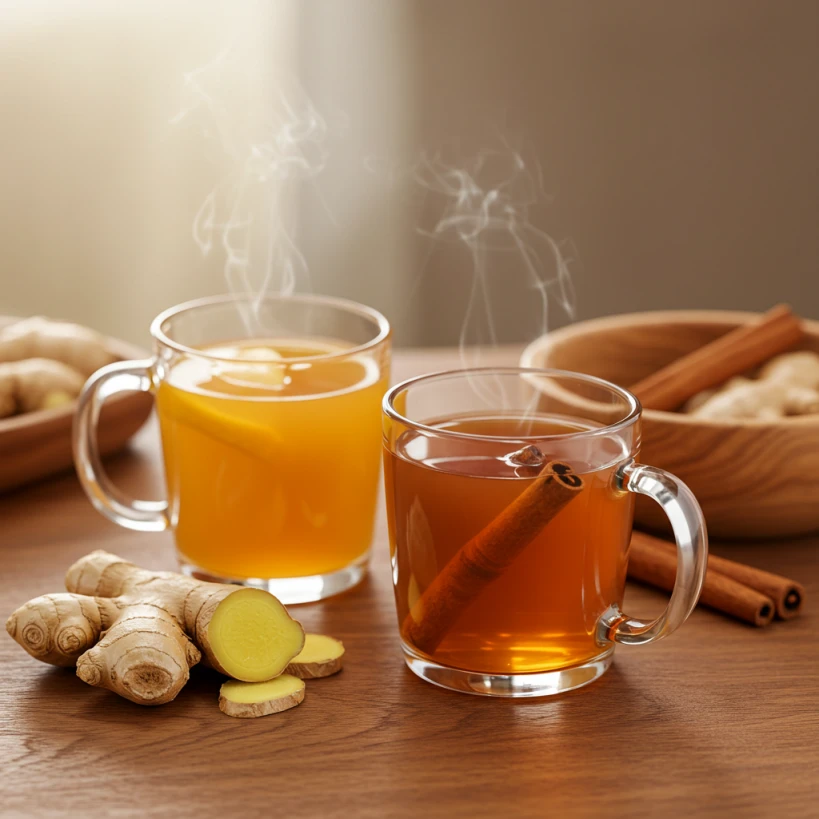 레이노증후군에 도움이 되는 따뜻한 성질의 생강차나 계피차