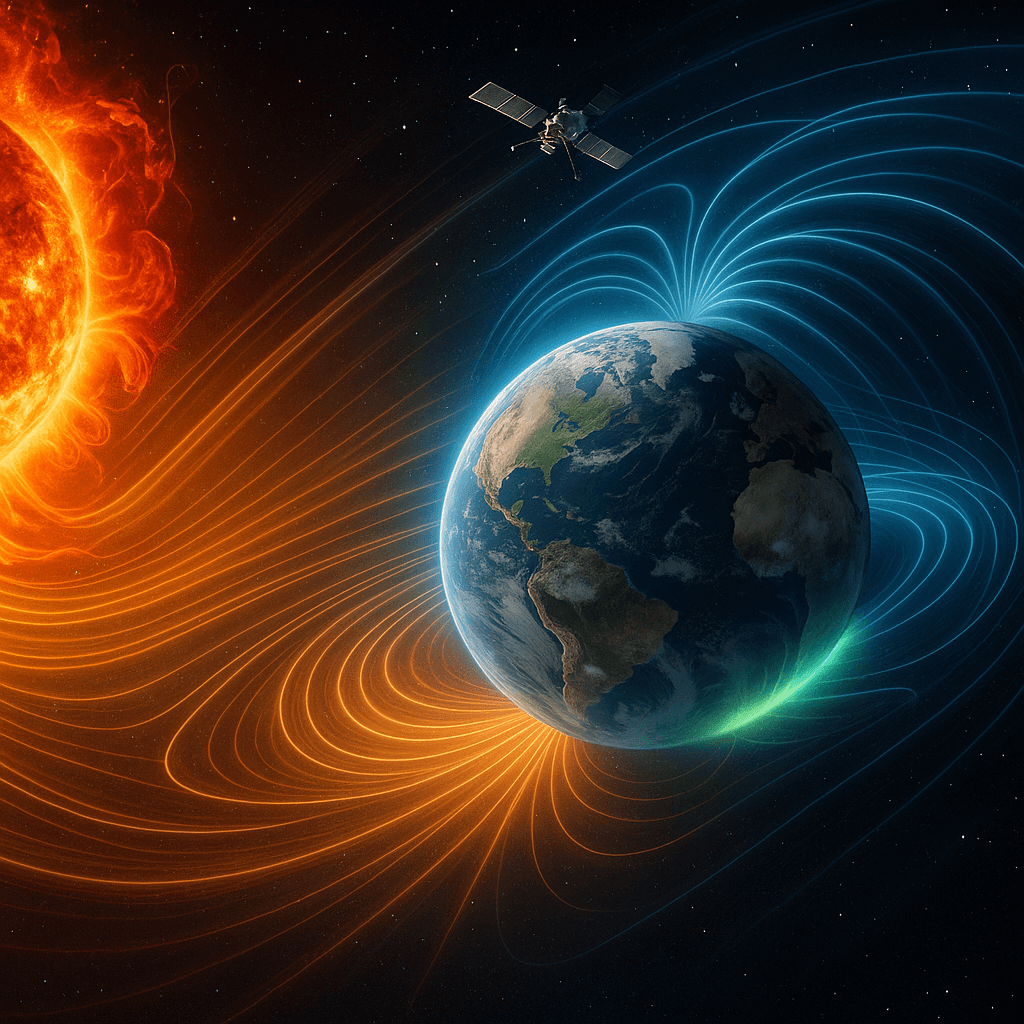 지구주위 자기장 모습