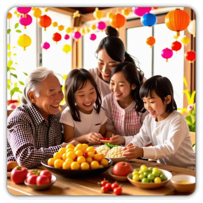 가족들이-웃으면서-명절을-보내고있다