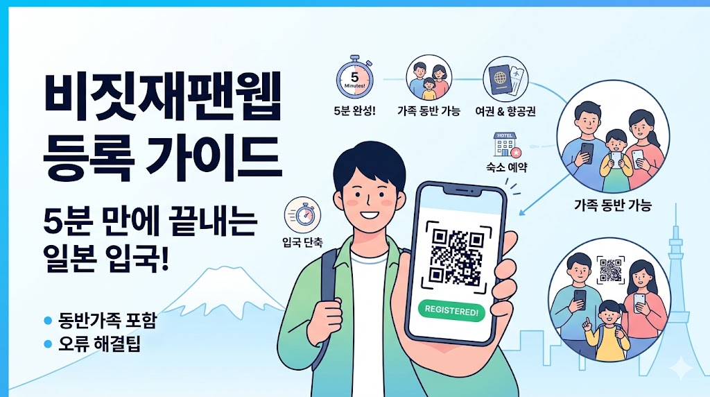 2026 비짓재팬웹 등록 방법 동반가족 오류 해결 QR코드 사용법