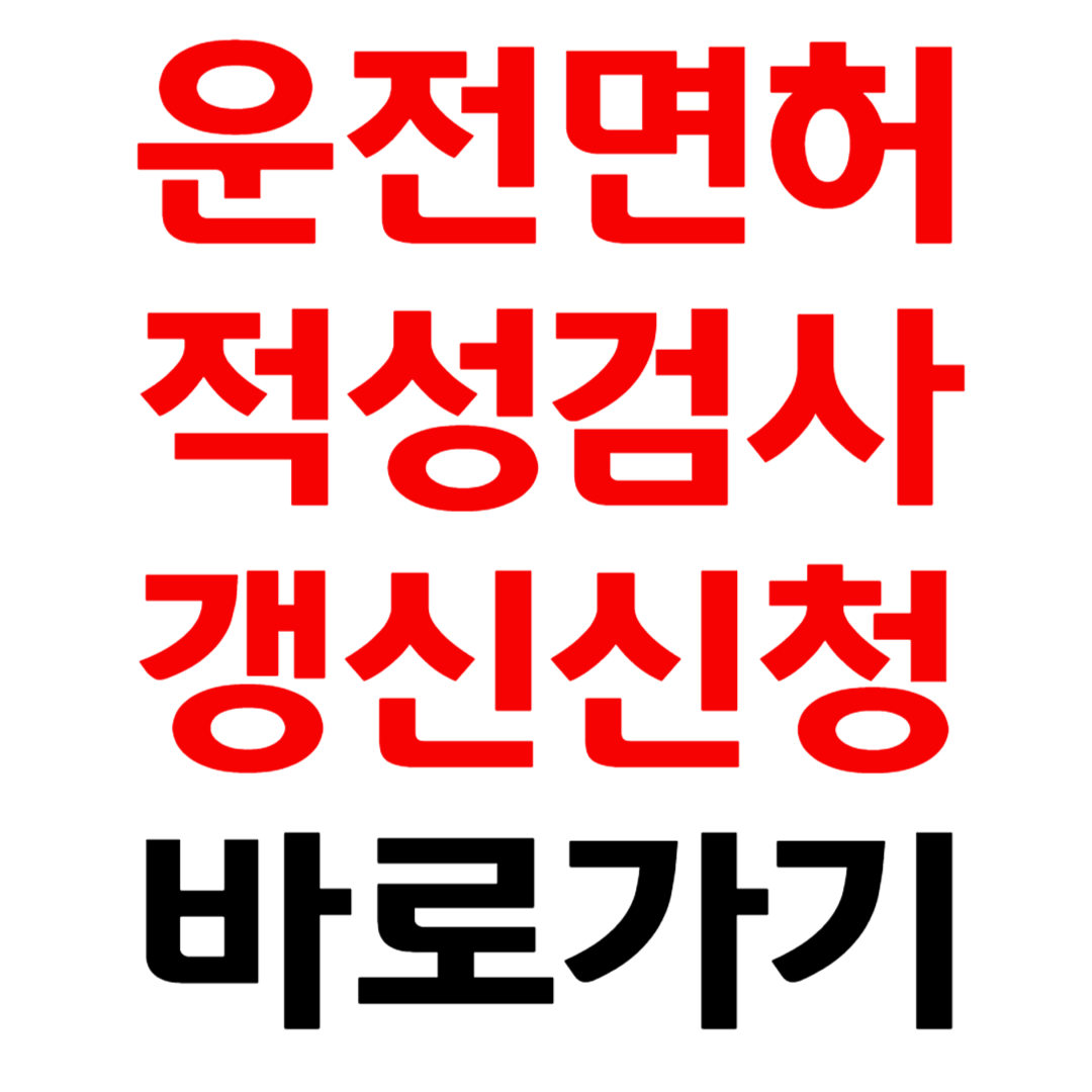 운전면허 적성검사 갱신 재발급