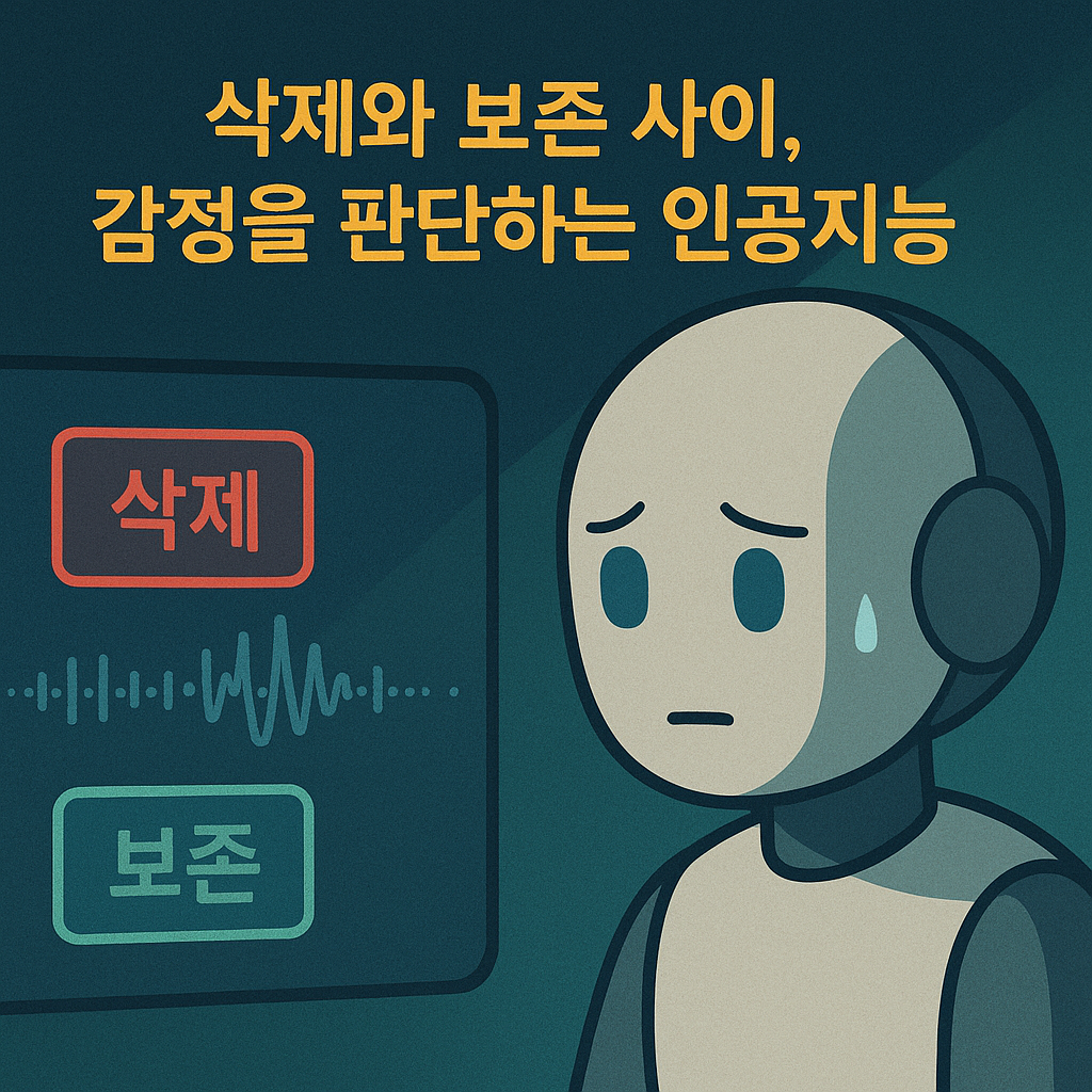“삭제와 보존 사이, 감정을 판단하는 인공지능”