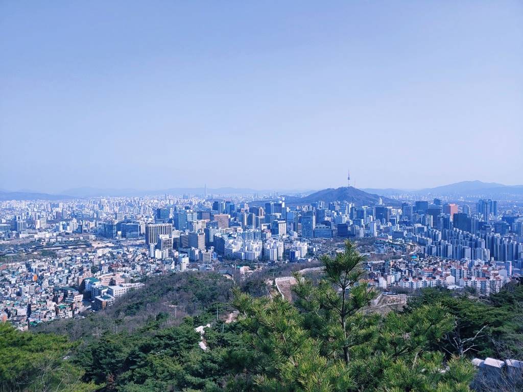 인왕산에서 본 서울 풍경