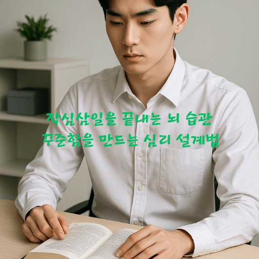 꾸준함, 작심삼일, 뇌과학, 심리학, 습관형성, 자기계발, 전두엽, 루틴설계, 감정조절, 행동심리