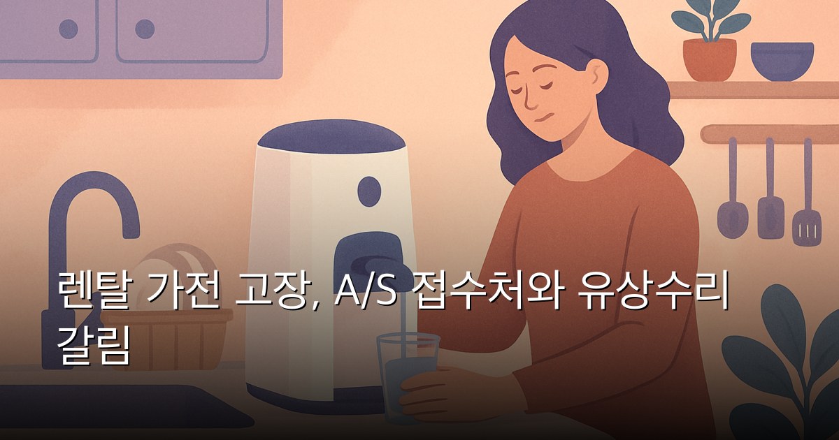렌탈 가전 고장, A/S 접수처와 유상수리 갈림
