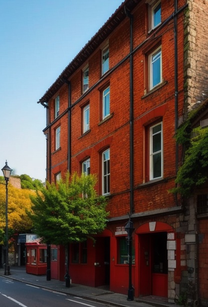 빨간색으로 색칠 되어있는 건물