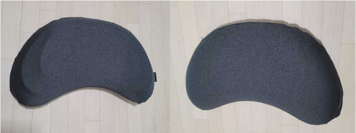 수면호흡베개 앞, 뒤 모습