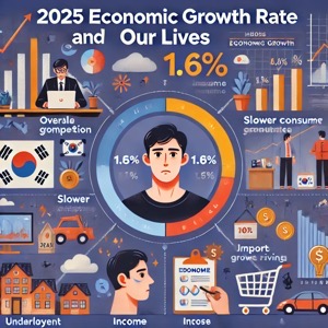 2025년 한국 경제성장률 일러스트