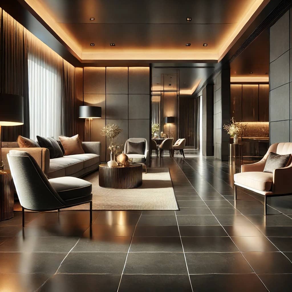 어두운-색-타일로-연출하는-차분하고-세련된-거실
