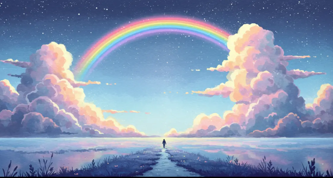 무지개 아래를 걷는 꿈