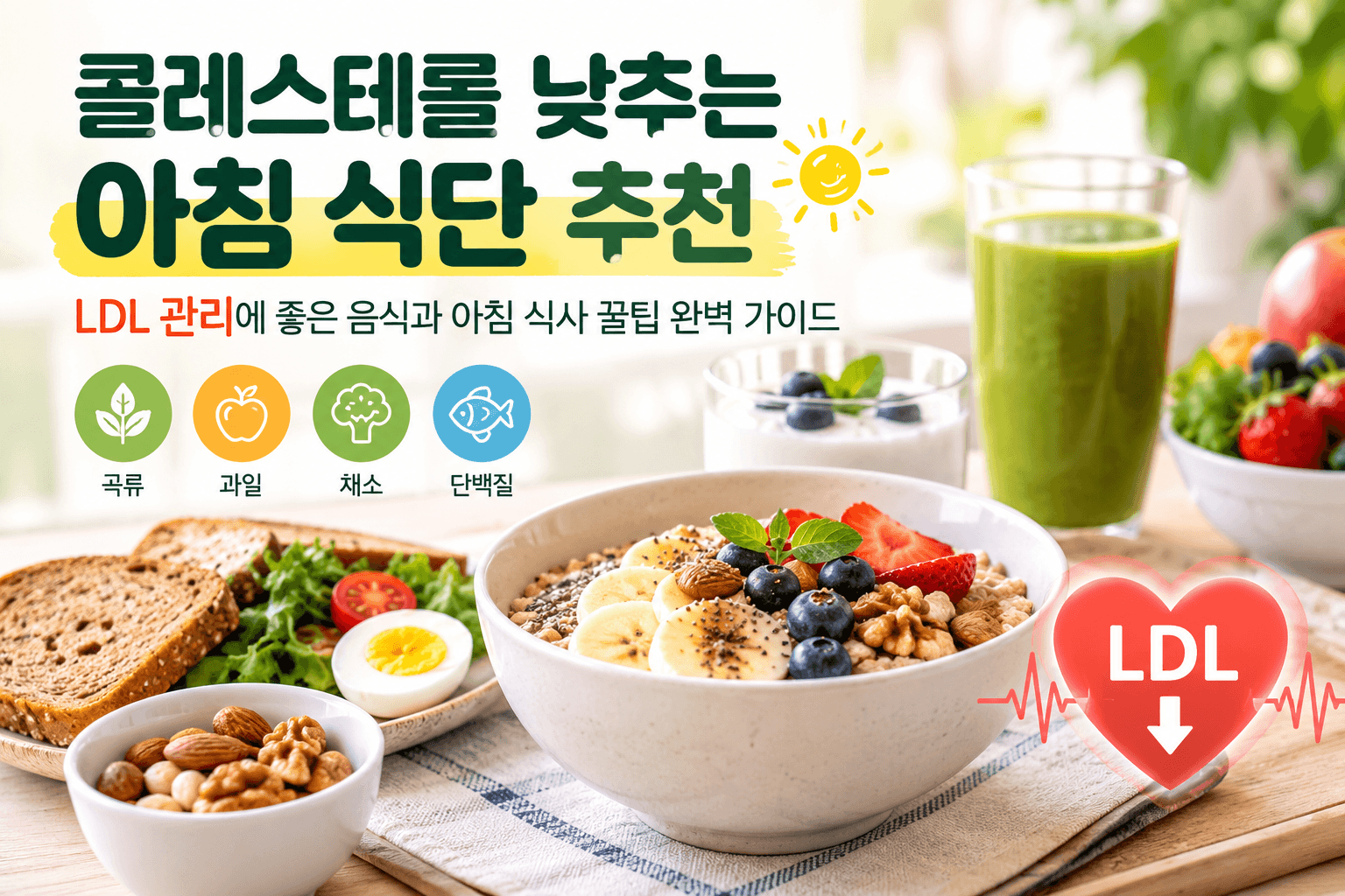 콜레스테롤 낮추는 아침 식단