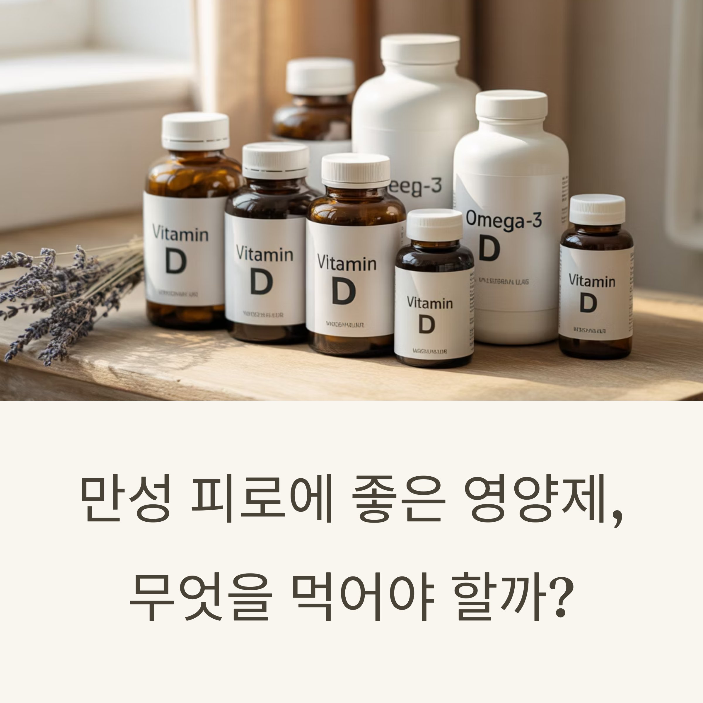 만성 피로에 좋은 영양제, 무엇을 먹어야 할까?