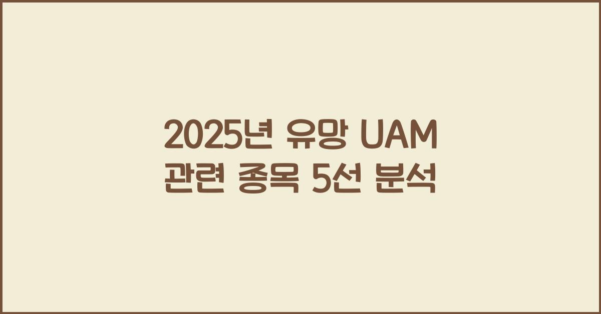 UAM 관련 종목