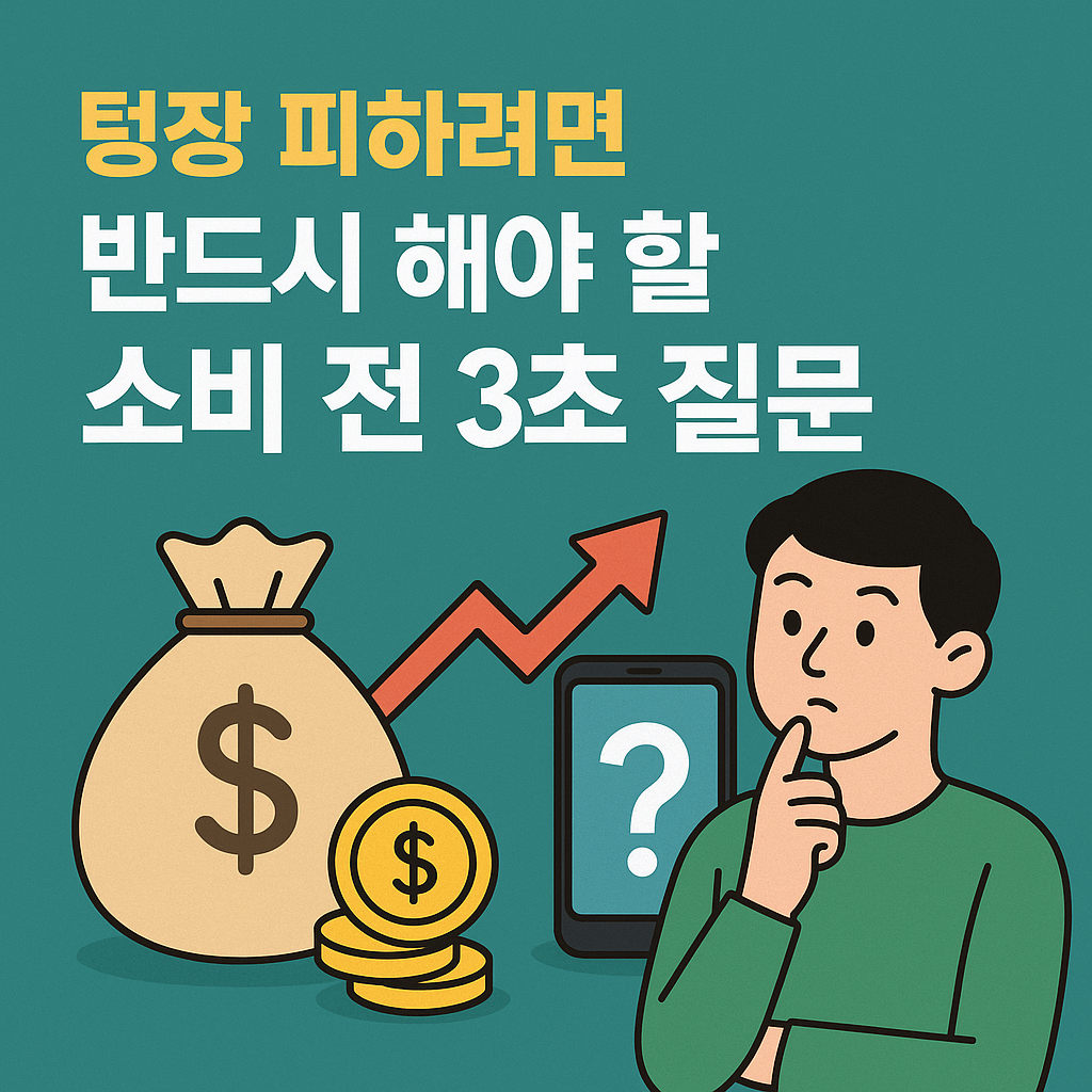 텅장 피하려면 반드시 해야 할 소비 전 3초 질문