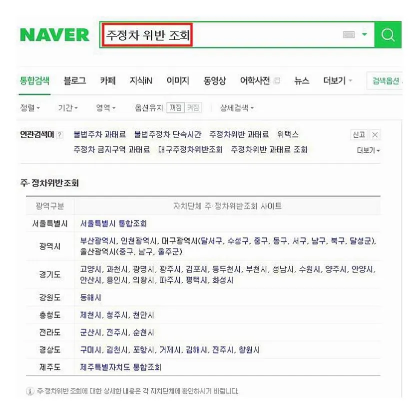 불법주정차 과태료