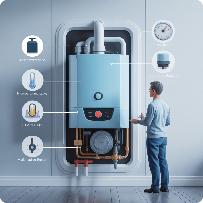 보일러 온수가 나오지 않을때 원인과 간단한 자가 조치방법 이미지