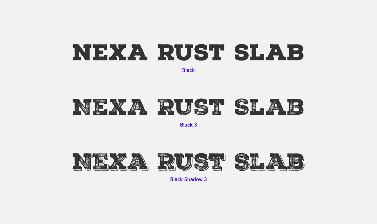영문폰트 라틴폰트 Fontfabric Nexa Rust Slab 슬랩세리프 폰트패브릭 폰트 예시 이미지 2