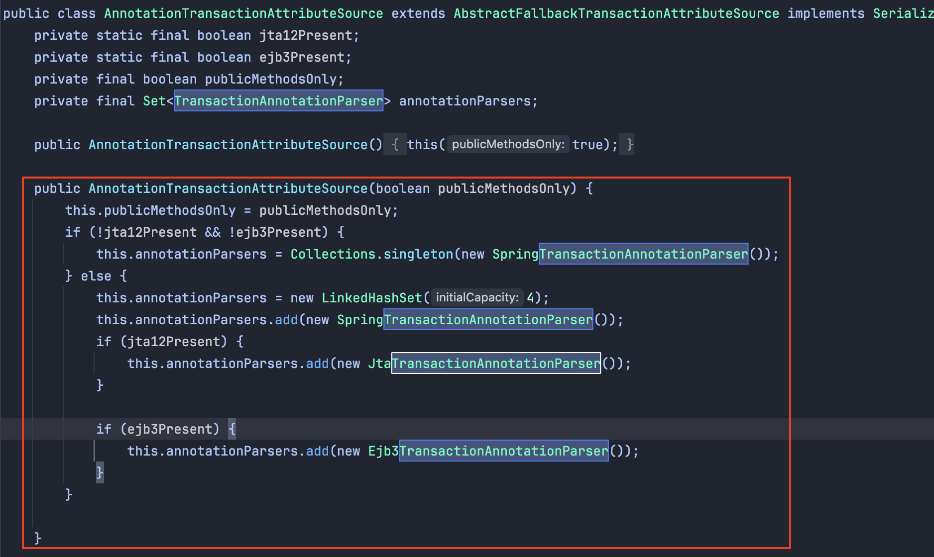 AnnotationTransactionAttributeSource 클래스