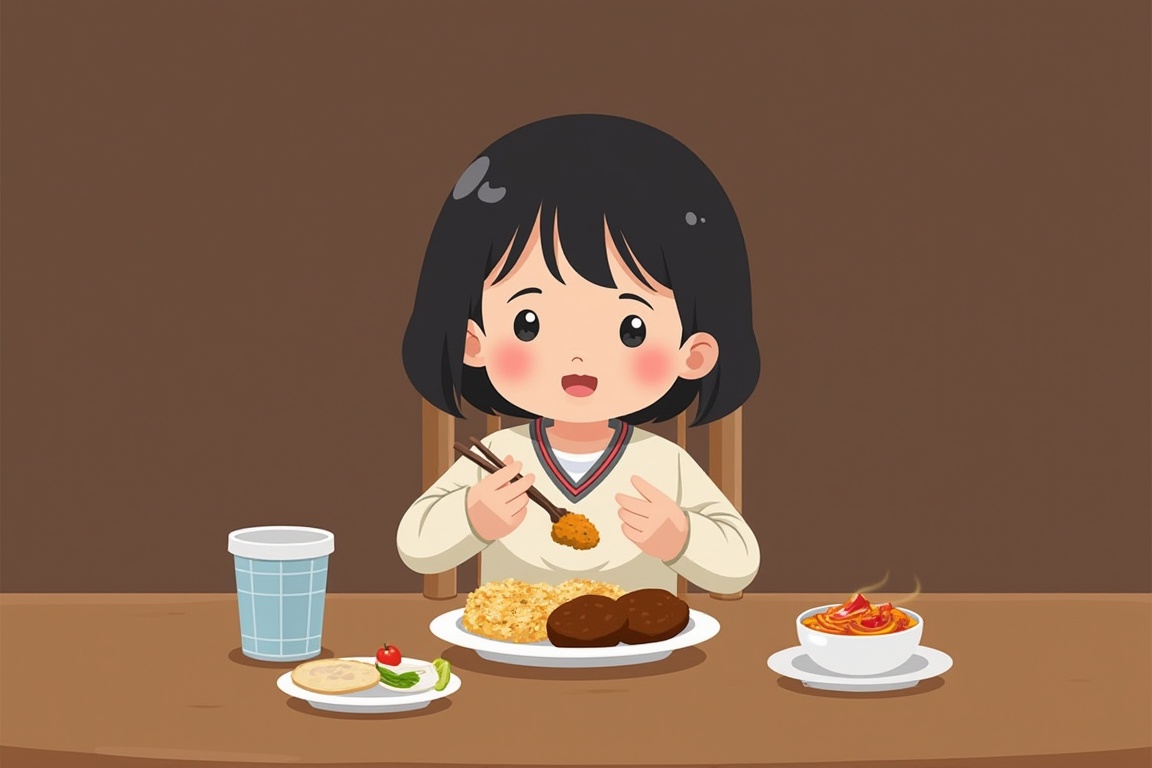 편식하지 않고 먹는 어린이