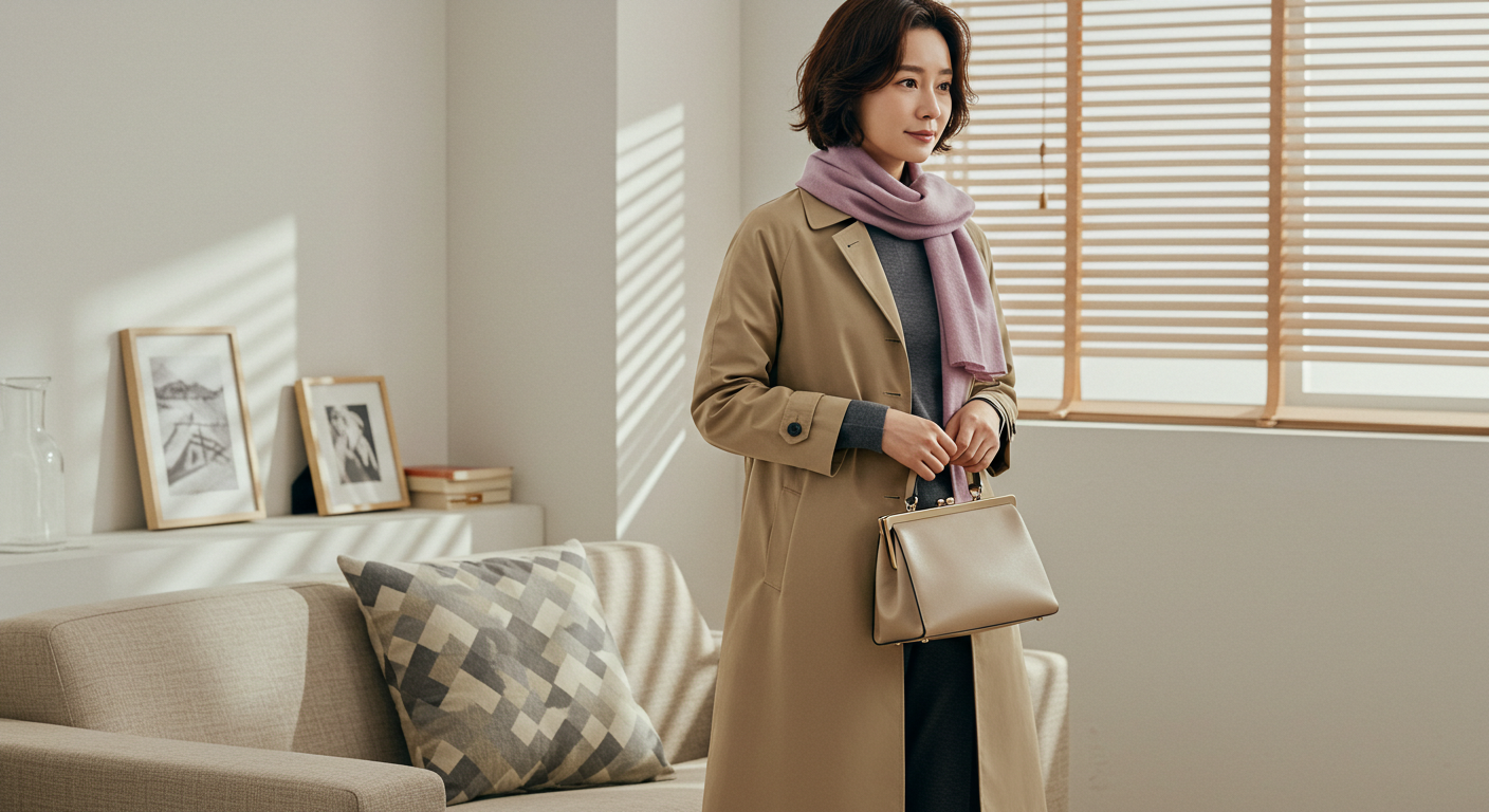 중년 여성 데일리룩