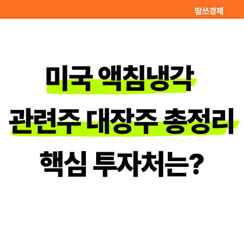 미국 액침냉각 관련주 대장주 총정리 썸네일