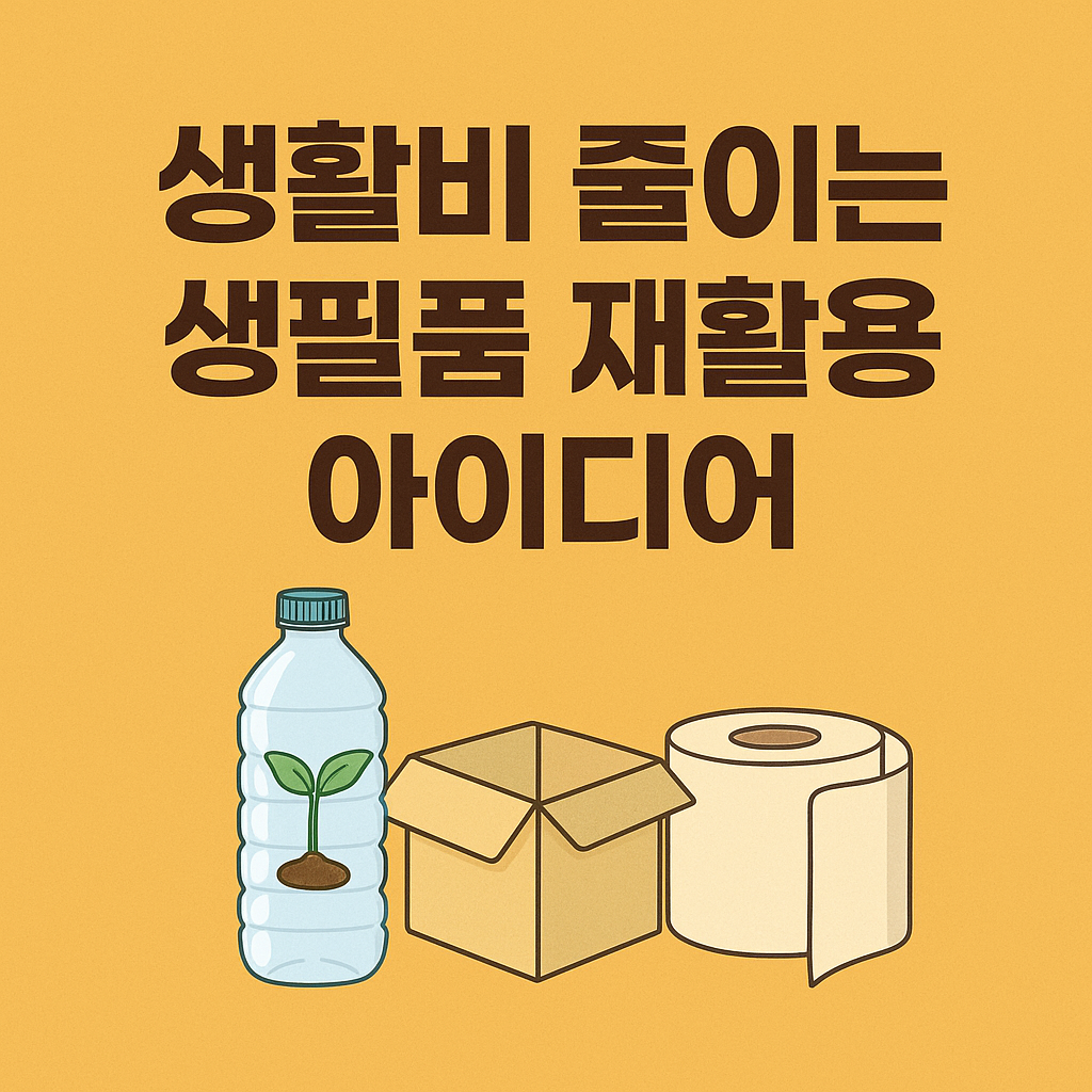 생활비 줄이는 생필품 재활용 아이디어