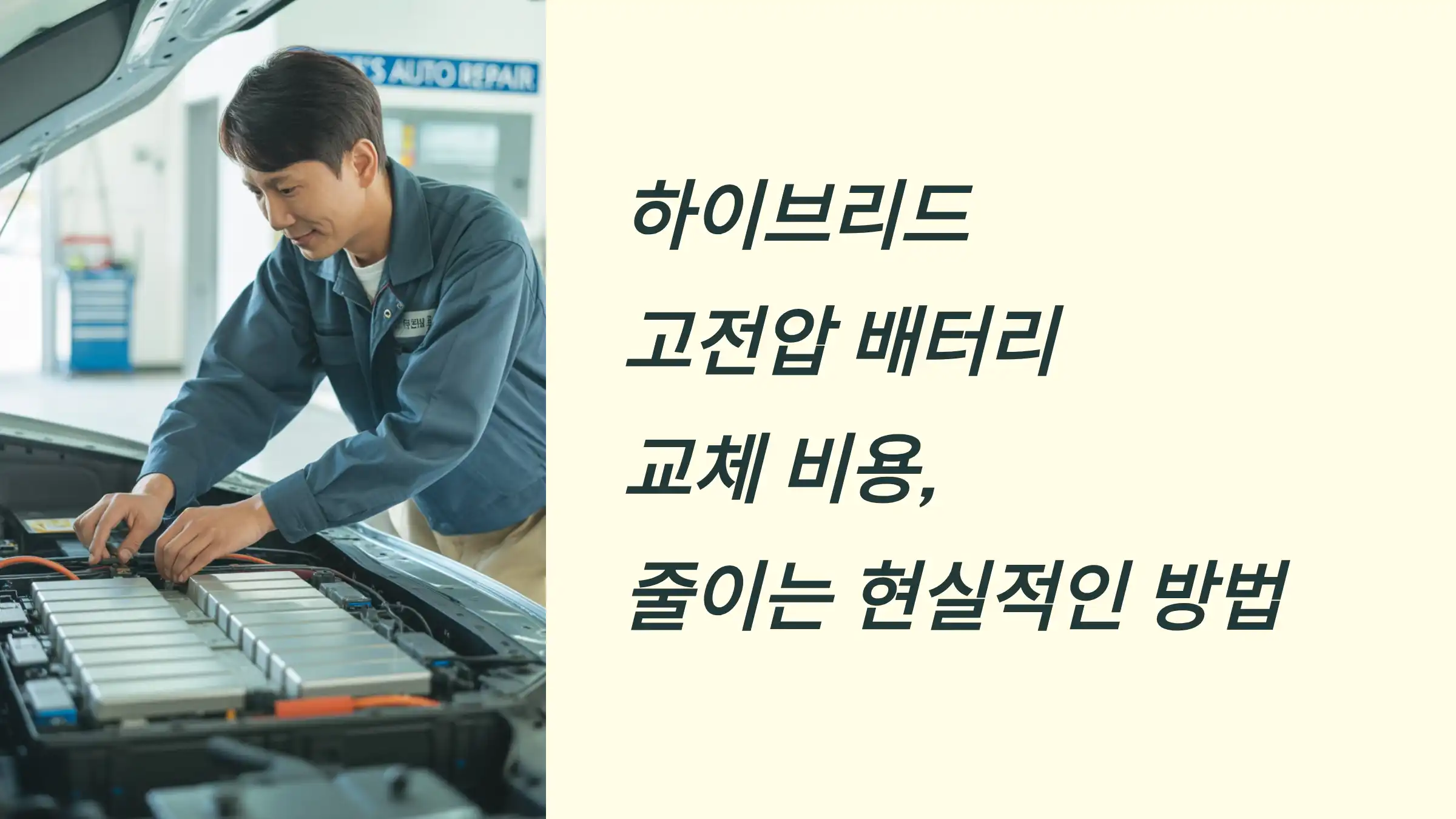 하이브리드 고전압 배터리 교체 비용, 줄이는 현실적인 방법