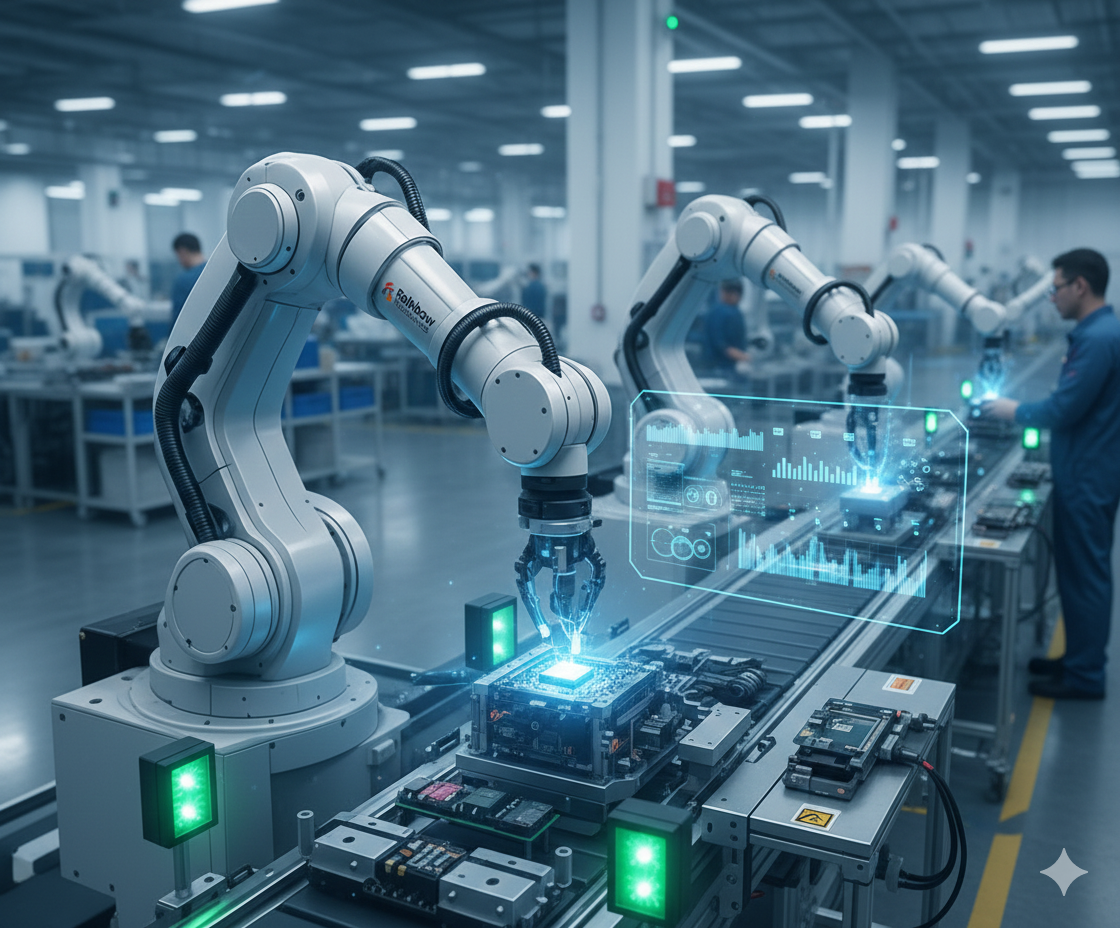 피지컬AI 관련주 레인보우로보틱스 협동로봇 작업 현장