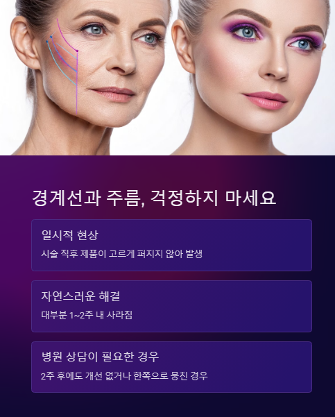 경계선과 주름 걱정하지 마세요