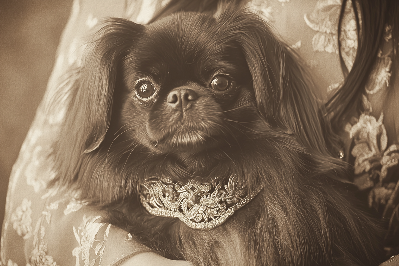 Pekingese with chinese Royal