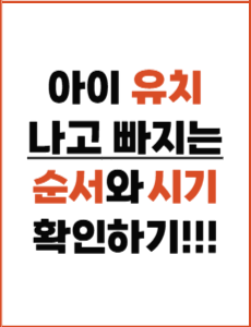 유치 나고 빠지는 순서와 시기, 개월수별 관리 방법