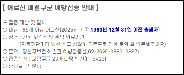 폐렴구균 예방접종