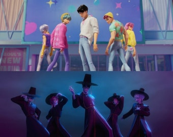 한국 남자 아이돌을 모티브로 한 캐릭터