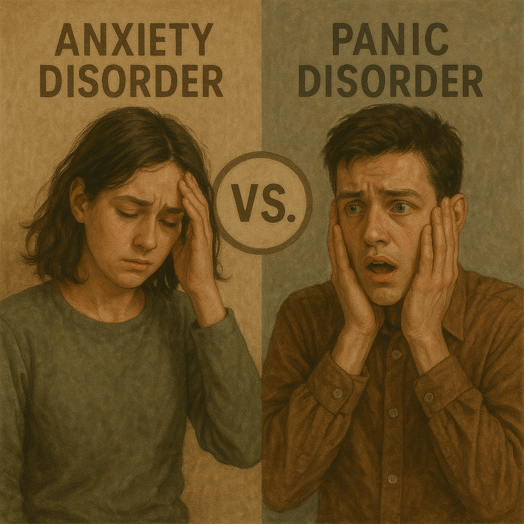 불안장애 vs 공황장애 이미지