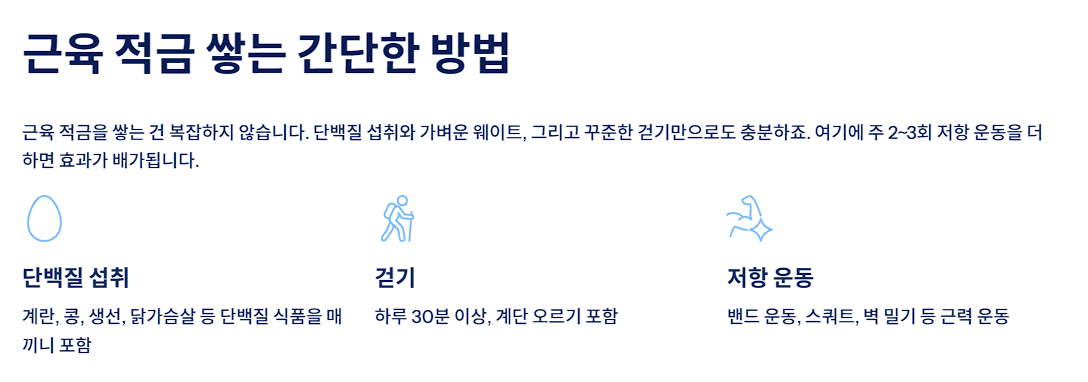 근육 적금 쌓는 간단한 방법