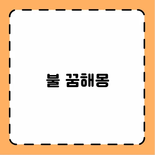 불 꿈해몽