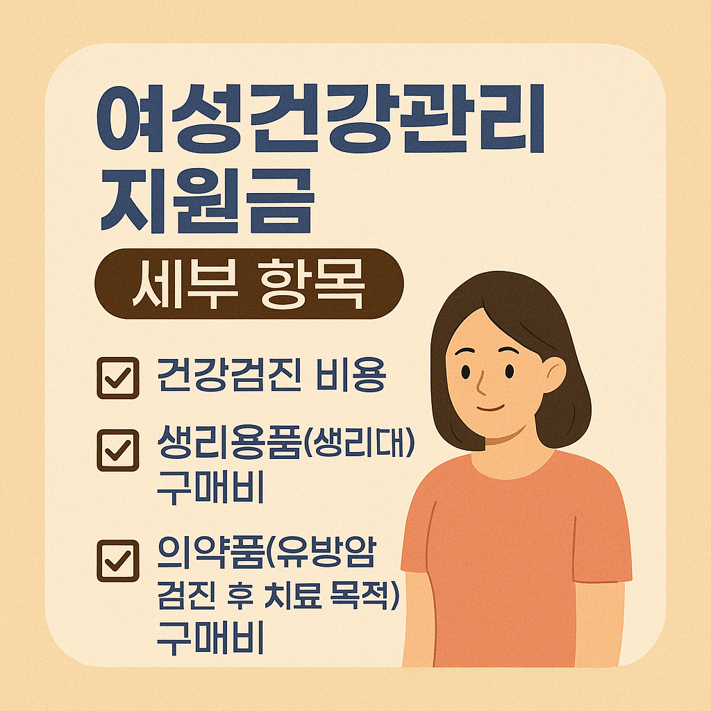 여성건강관리지원금 세부항목